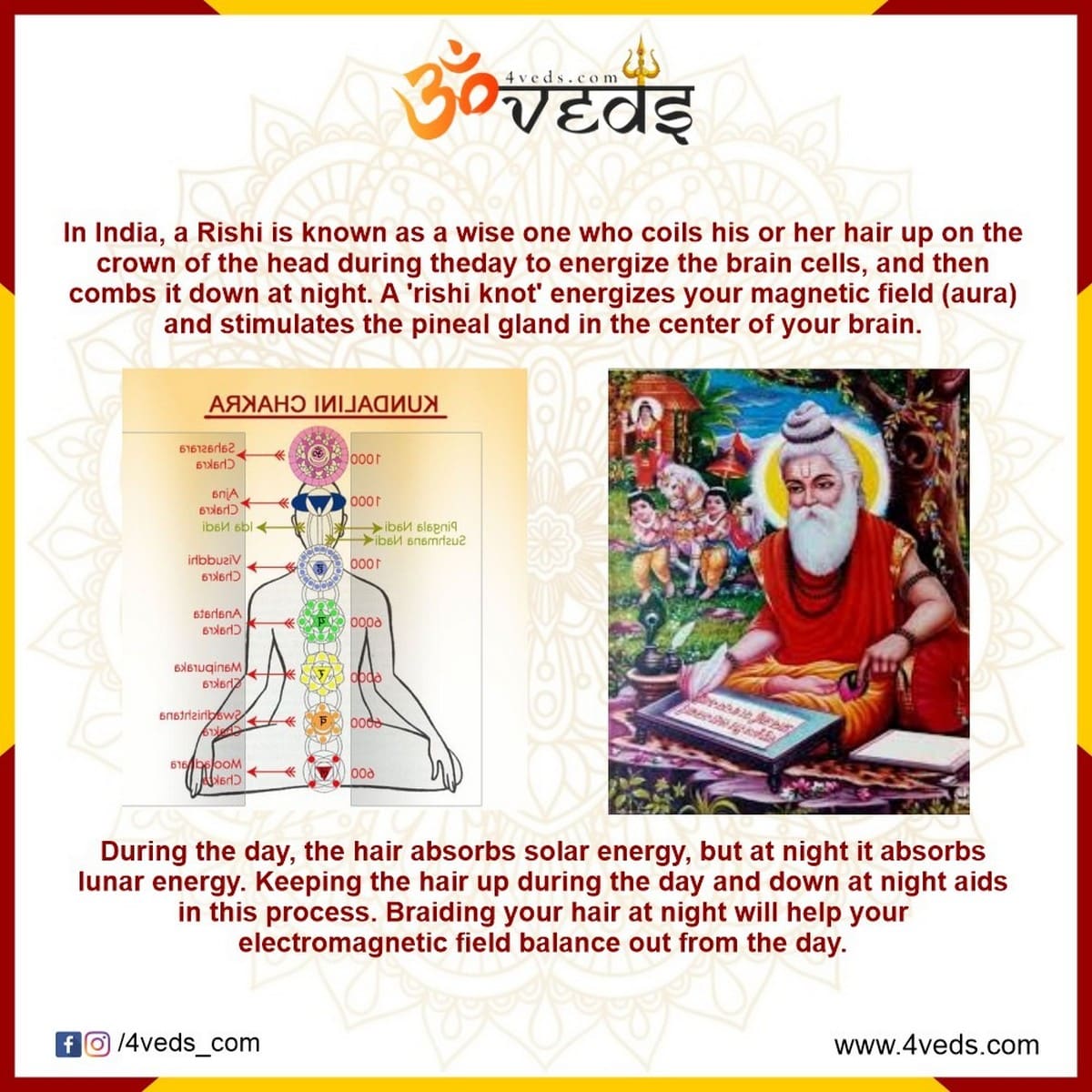 Why Rishis With Coiled Hair Up On The Crown Of Head Considered As Wise