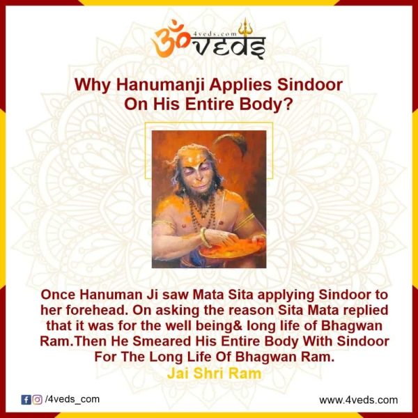 Why Hanumanji Applies Sindoor On His Entire Body