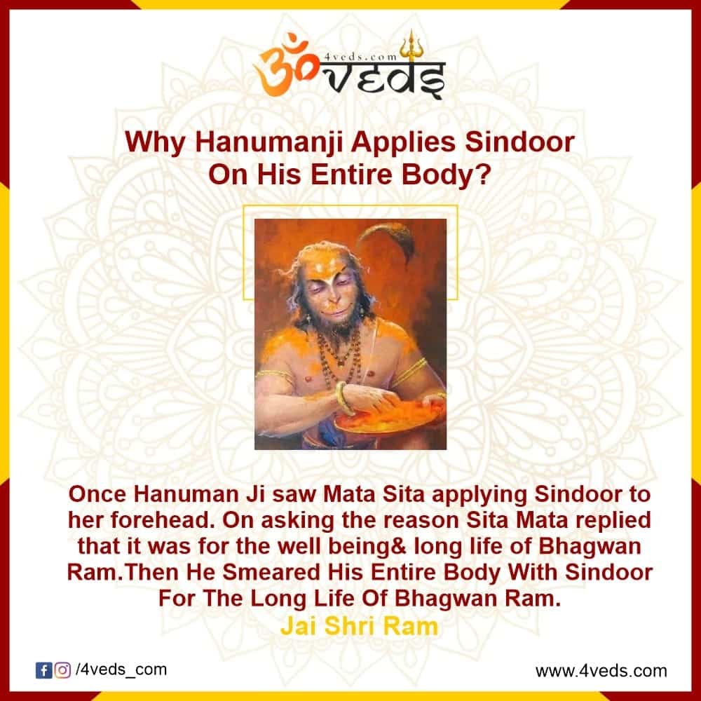 Why Hanumanji Applies Sindoor On His Entire Body